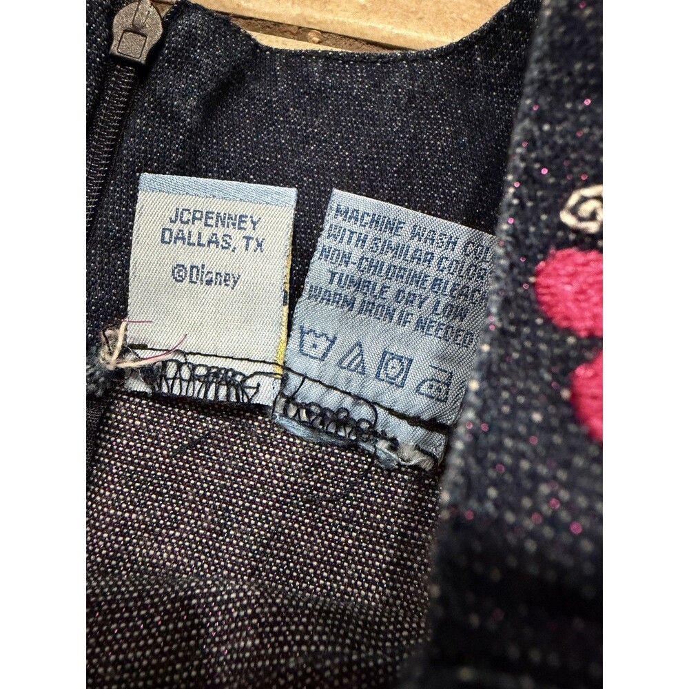Vintage Disney Denim Dress Girls Toddler Size 6 Its A Small World After All - Picture 4 of 8